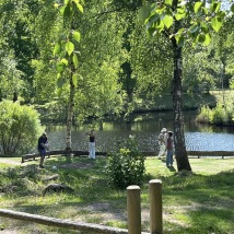 Vår sjö med inplanertad fisk