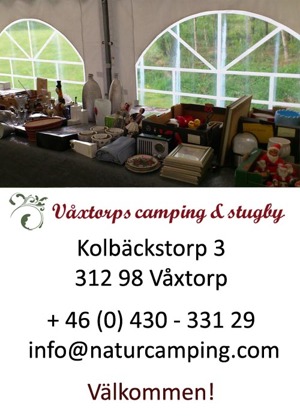 Loppistält på Våxtorps Camping och Stugby