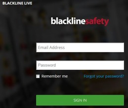 Logga in på Blacklinesafety Live portal