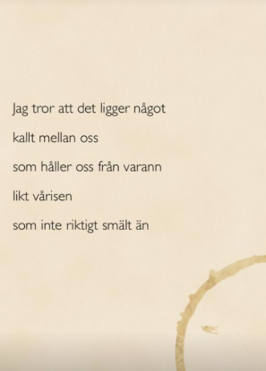 dikt av Sanna Ivarsson