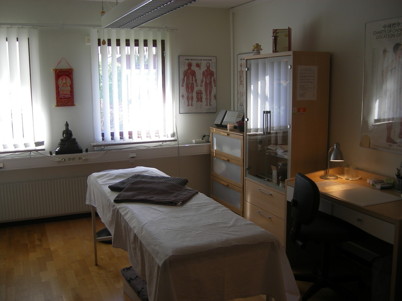 Behandlingsrum på Qi & Balanskliniken Behandlingsrum på Qi & Balanskliniken