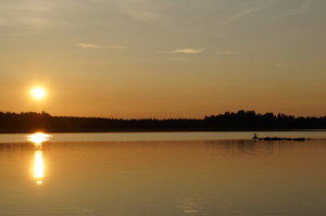 Fisketur på Lillsvan. Foto: Stina Elg