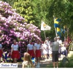 Firande av Sveriges nationaldag i Billesholms Folketspark, Bjuvs Musikkår, Billesholms Musikkår, Skromberga Blåsorkester, Drillgrupper