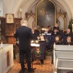 Adventsgudstjänst 2022 i Norra Vrams kyrka, musik Bjuvs Musikkår, dirigent Peter Ljung