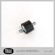 Rubber mount with spring