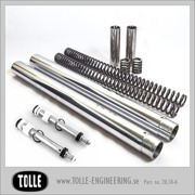 Tolle fork tubes with dampers & progressive springs/Showa