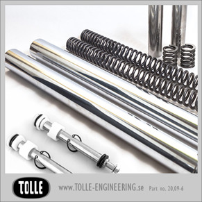 Tolle fork tubes with dampers & progressive springs/ Hydra - Tolle fork tubes Hydra
