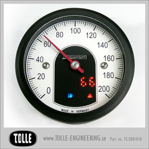 Motoscope tiny - 49 mm Analog Speedo - mst Motoscope Tiny Black ring