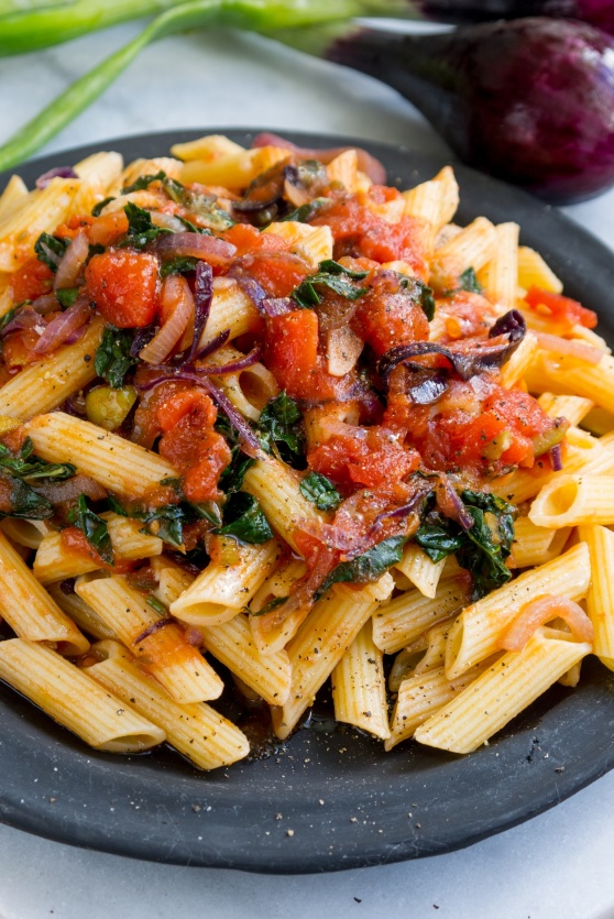 penne putanesca med svartkål penne putanesca med svartkål