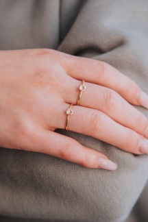 Ring, Small Knappkorall, 18k Guld