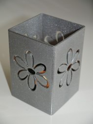 Ljuslykta Blomma Silver