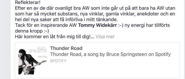 Efter en mycket givande AW i torsdags tillsammans med en gammal god vän fick jag detta meddelande. Då förstod jag att jag helt enkelt måste tillbaka. Efter en mycket givande AW i torsdags tillsammans med en gammal god vän fick jag detta meddelande. Då förstod jag att jag helt enkelt måste tillbaka.
