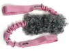 Fårskinnsleksak IVER dubbel expander 17x6 - Fårskinnsleksak Iver dubbelexpander 17x6 grå rosa handtag