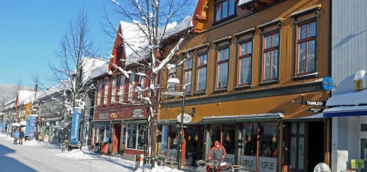 Lillehammers centrum består av trähus från 1800-talet.