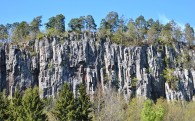 Cycling in a narrow ravine.