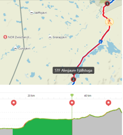 Etapp 2: Abiskojaure - Alesjaure, 21 km