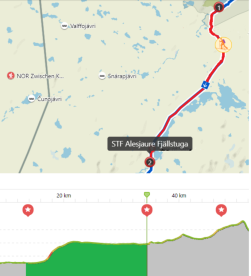 Stage 2: Abiskojaure - Alesjaure, 21 km