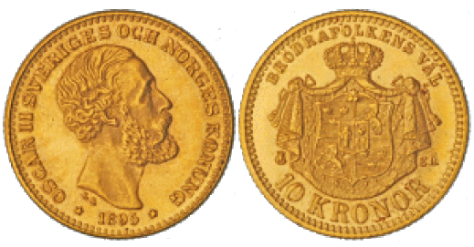 Oscar II var Unionens siste kung och Unionsupplösningen hans största nederlag. Så här såg pengarna ut under hans tid.