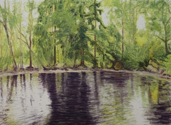 Rising water, 2024, oil on canvas, 92x125cm