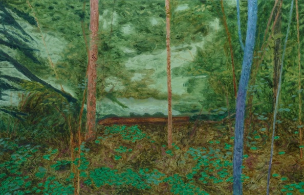 Between the trees, 2024, oil on canvas,  90x140cm