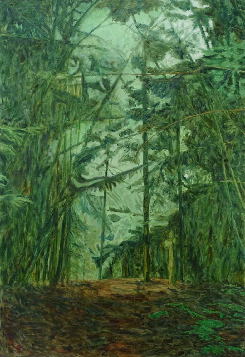 Forrest light, 2024, oil on canvas, 180x123cm