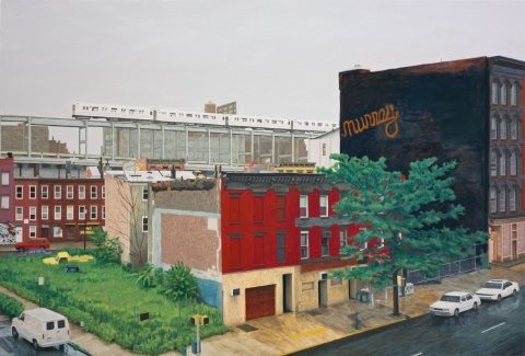 Neighbourhood Broadway/Berry st, 2013, oil on canvas, 122x180cm