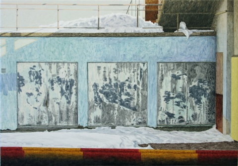 Three doors, 2011, oil on canvas, 42x60cm