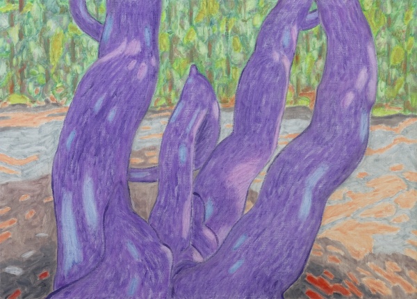 Violet tree, 2020, oil on canvas, 51x71cm