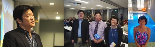 Frv.Kunio Kono, Ingemar Ottosson, Takahisa Ide och Noriko Inada. Swimclinics i hotellpoolen på Scandic i Lund efter lunchen.. (klicka på bilden så blir den större) Frv.Kunio Kono, Ingemar Ottosson, Takahisa Ide och Noriko Inada. Swimclinics i hotellpoolen på Scandic i Lund efter lunchen.. (klicka på bilden så blir den större)