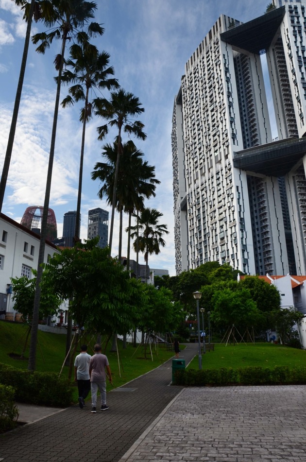 Singapore's largest public housing, Pinnacles, in the background Singapore's largest public housing, Pinnacles, in the background