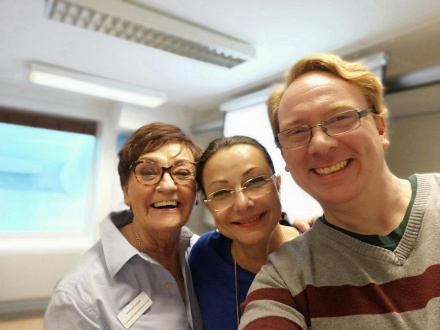 Selfie med Birgitta Andersson Backlund och Lennart Guldbrandsson på kursen Grundkursen där vi föreläste den 18/10-18.