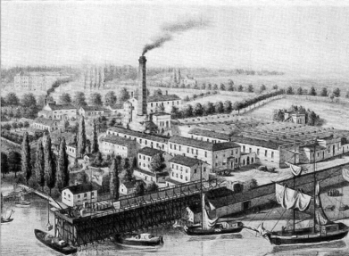Karlsviks fabrik runt 1870