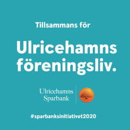 Vi får i år en utökad sponsring från Ulricehamns Sparbank. Den dubblas från 2.000 kr till 4.000 kr. Tack!