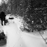 Andreas Liljegren skiing with sledge, Auspiya. Dyatlov Pass