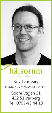 Massage Varberg – Nils Tennberg, medicinsk massageterapeut på Hälsorum i Varberg