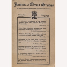 Journal of Occult Studies (1977/1978)