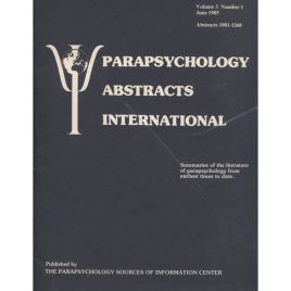 Parapsychology Abstracts International (1985)