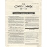 Communion Letter (The) (1989-1990) - 1989 Vol 1 No 01 Spring, 8 pages