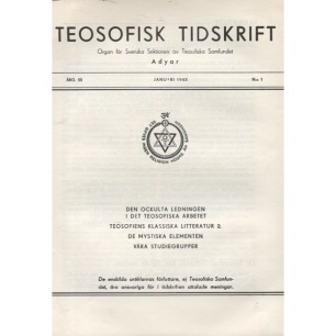 Teosofisk Tidskrift (1928-1947) - 1945 - Vol 55 No 01