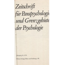 Zeitschrift für Parapsykologie und Grenzgebiete der Psychologie