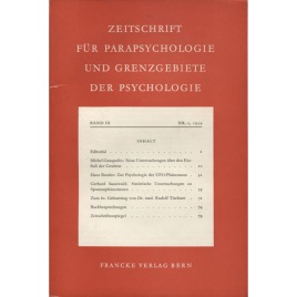 Zeitschrift für Parapsychologie und Grenzgebiete der Psychologie (1979-1997)