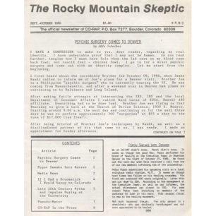 Rocky Mountain Skeptic (The) (1986 - 1992) - 1986 Vol 04 No 03