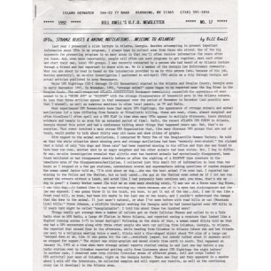 Bill Knell's UFO Newsletter (1992 - 1995) - 1992 No 17 (3 pages)