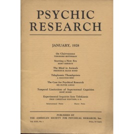 Psychic research (American Society for Psychical Research) (1928-1930)
