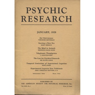 Psychic research (American Society for Psychical Research) (1928-1930) - 1928 Vol 22 No 01
