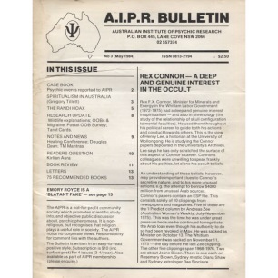 A.I.P.R Bulletin/Australian Parapsychological Review (1984-1994) - 1984 No 03 (16 pages)