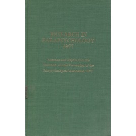 Parapsychological Association Convention : Research in parapsychology 1977