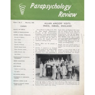 Parapsychology Review (1970 - 1972) - 1970 Vol 01 no 02 (24 pages)