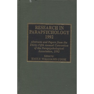 Parapsychological Association Convention : Research in parapsychology 1992