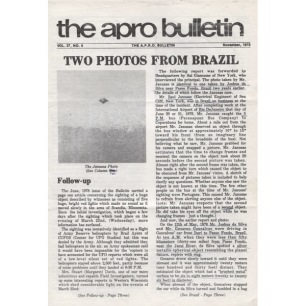 A.P.R.O. Bulletin (1978 vol 27-1987 vol 33) - 1978 Vol 27 No 05 8 pages